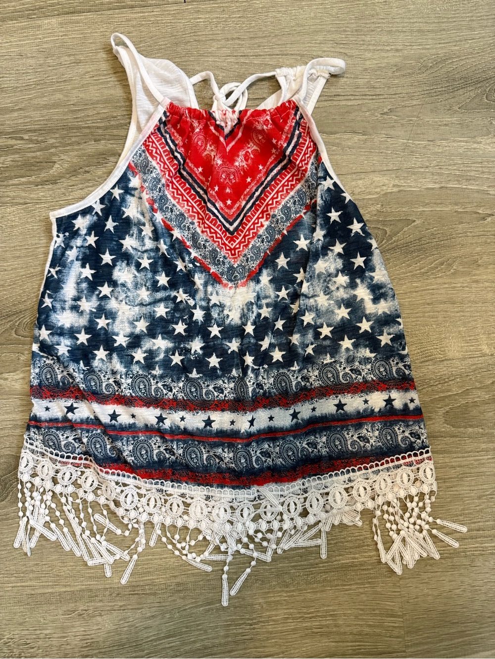 Patriotic Made in USA American Flag Tank Top